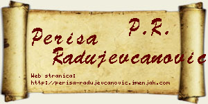 Periša Radujevčanović vizit kartica